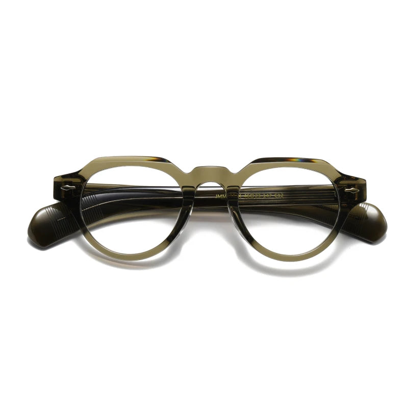 Black Acetate Eyeglasses for Women - Full Rim Flat Top Oval Round Frame (Model 13923) | Perfect for Reading, Work, and Everyday Fashion