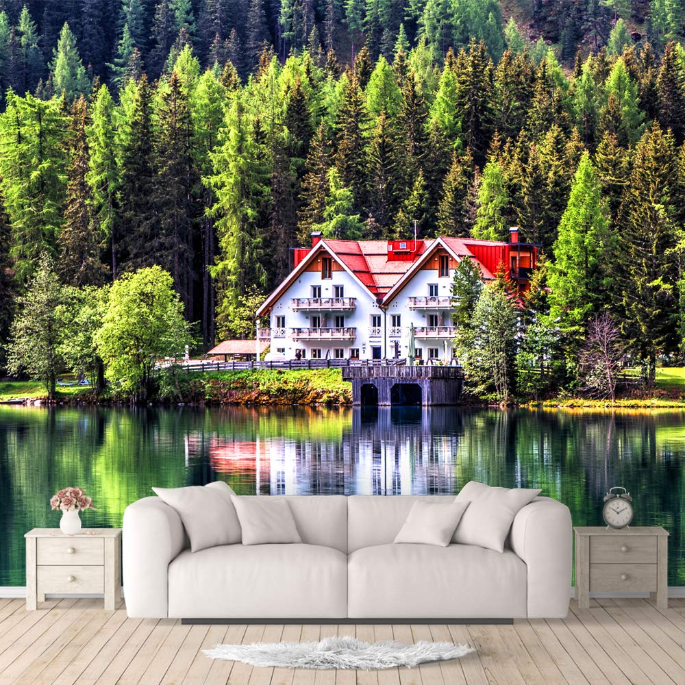 IDEA4WALL Norway Nature Landscape Wall Mural - 66x96 Inch Removable Peel & Stick Wallpaper for Bedroom Decor | Beautiful Scenic Wall Stickers for Home, Office & Nursery