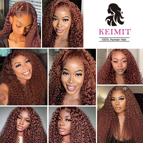 200% Density 13x6 HD Transparent Lace Front Wig - Auburn Brown Human Hair Wigs for Women | Glueless Pre-Plucked with Baby Hair | Natural Looking #33 Chestnut Color | 20 Inch Length | Perfect for Daily Wear, Cosplay & Special Occasions