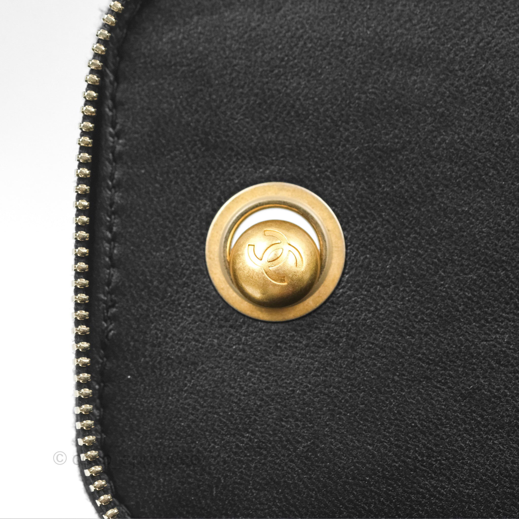 Chanel Adjustable Chain Black Lambskin Vanity Bag with Aged Gold Hardware - Perfect for Evening Events, Parties & Luxury Fashion Accessories