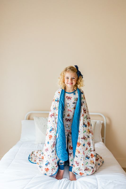 Pasture Bedtime Quilted Oversized Blanket - Ultra Soft & Cozy Large Throw Blanket for Bed, Sofa & Couch - Perfect for Winter Nights, Movie Time & Relaxation