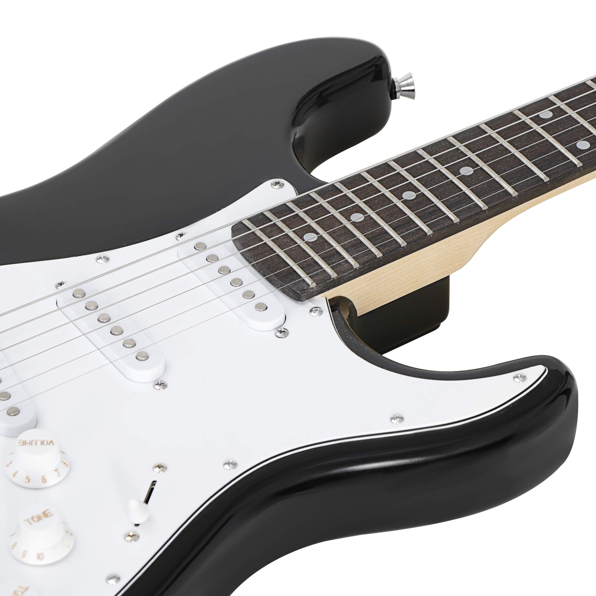 39 Inch Full Size Electric Guitar Beginner Starter Kit with 10W Amp, Gig Bag, Strap, Strings, Tuner, Cable & Picks - Perfect for Beginners, Practice, Home Studio & Live Performances (Black)