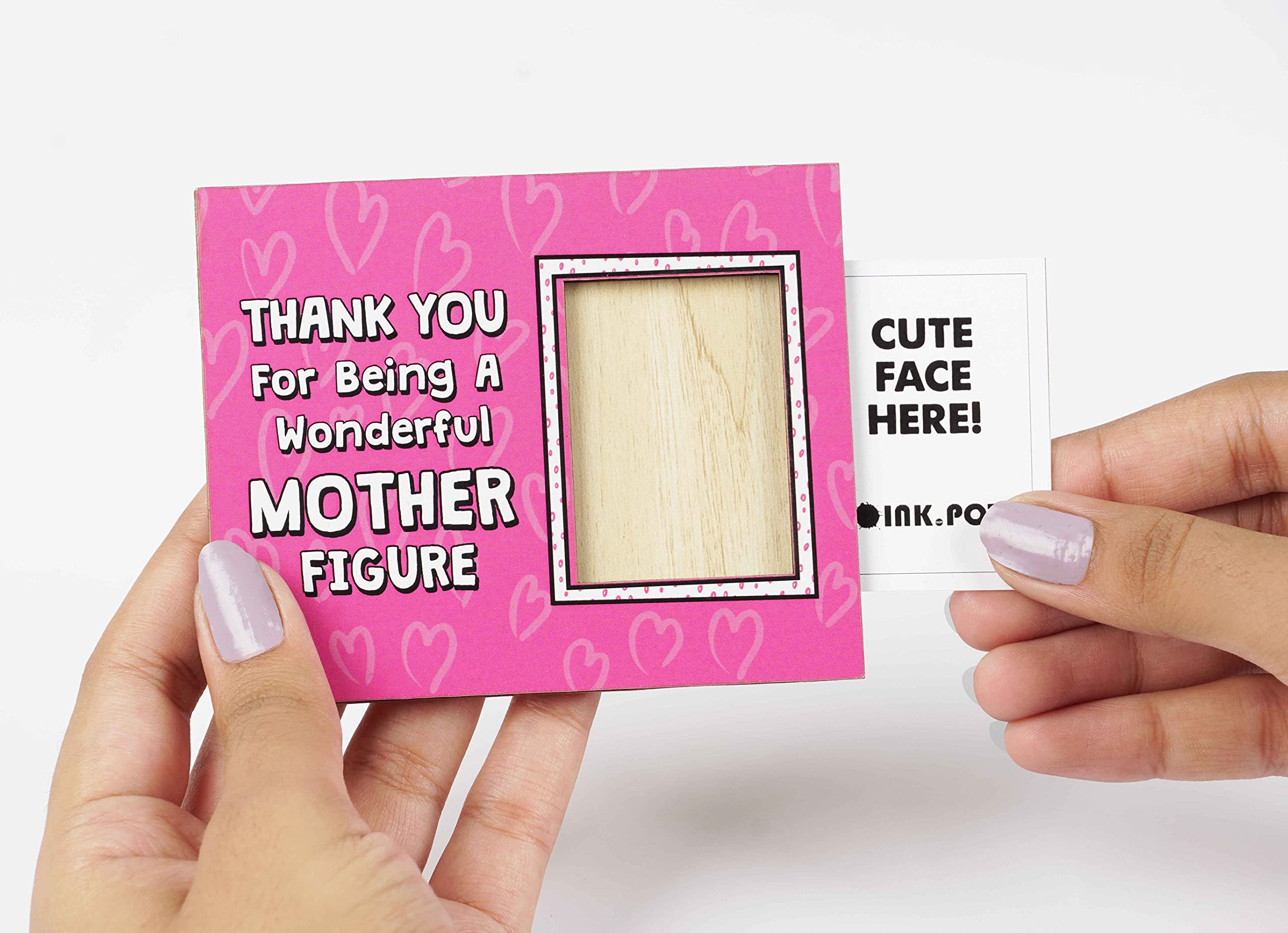 Thank You For Being A Wonderful Mother Figure Magnetic Photo Frame - 8x10 cm Mini Refrigerator Magnet for Stem Mom, Aunt - Perfect for Home, Office & Gifts