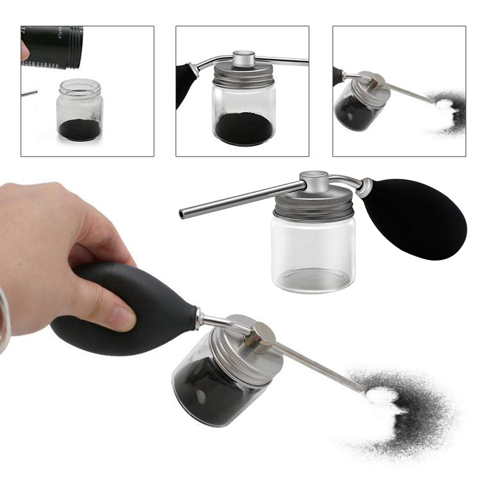 Lahomia Refillable Talc Powder Blower Puffer - Barber Talc Bottle for Hair Styling & Grooming | Perfect for Salons, Home Use & Professional Barbers