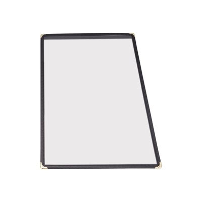 Winco Single Pocket Menu Cover - Black Vinyl Menu Holder 9.4