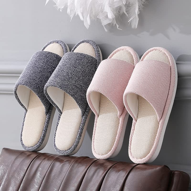 Cozy Non-Slip Fabric Slippers for Men & Women - Indoor/Outdoor Soft Sole House Shoes for All Seasons | Perfect for Home, Office & Travel Comfort
