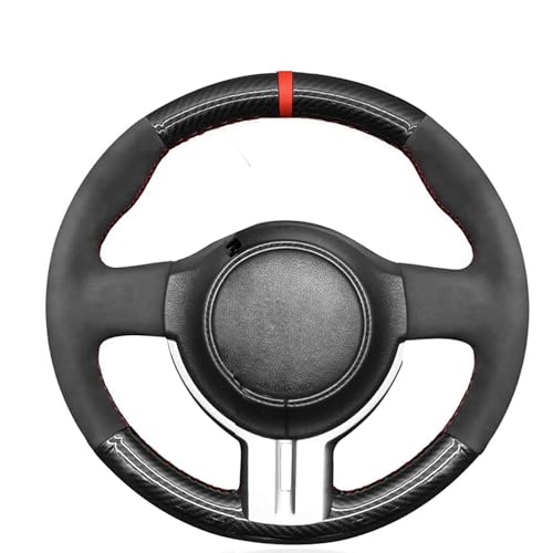 Carbon Fiber, Black Suede, Red Red Thread