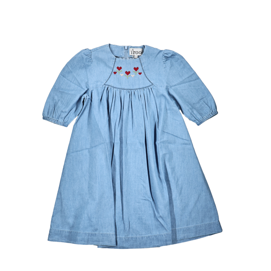 Froo Style Women's Pandora Denim Dress - Casual & Elegant Outfit for Parties, Dates & Everyday Wear