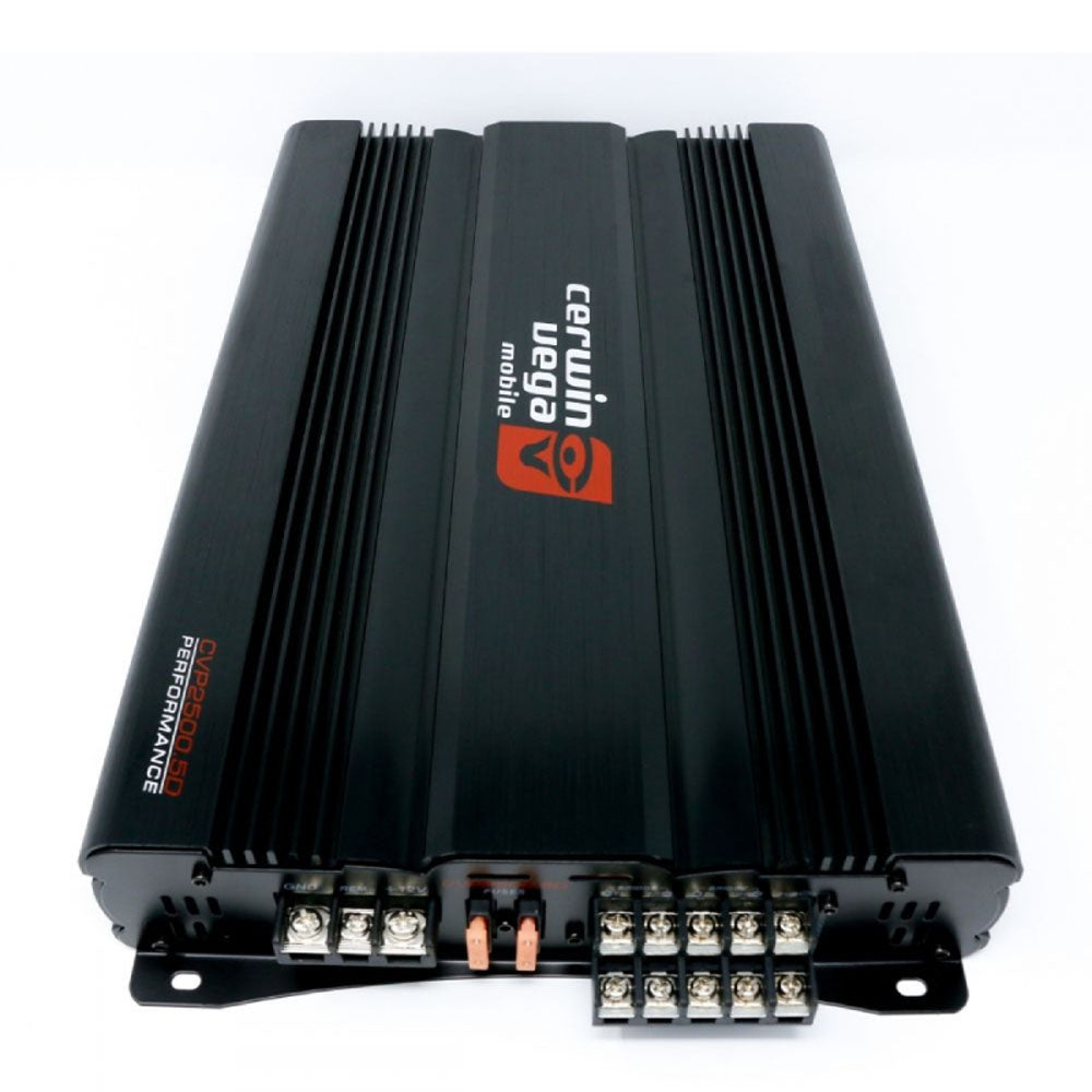 Cerwin Vega CVP2500.5D 2500W Peak 5-Channel Car Amplifier - 660W RMS Class AB Power with Bass Remote Control (Certified Refurbished) - Perfect for Car Audio Systems, Bass Boost & Multi-Speaker Setups