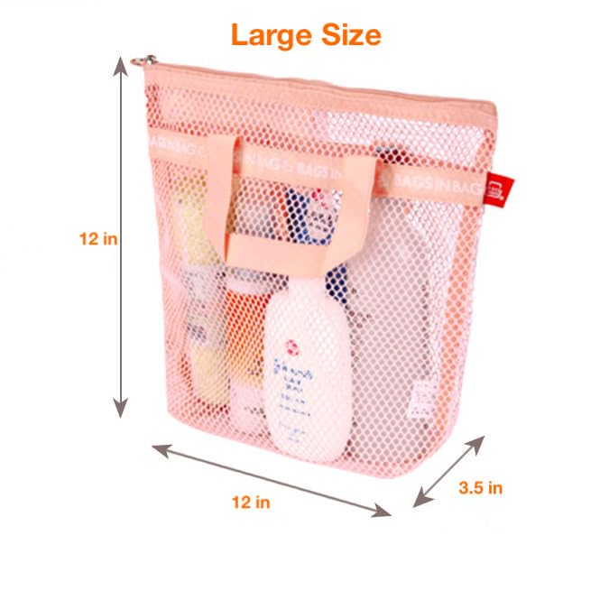 Portable Mesh Shower Caddy Tote Bag - Waterproof Gym & Swim Organizer for Travel, Dorm, Bathroom | Perfect for Camping, Beach & College Essentials Storage