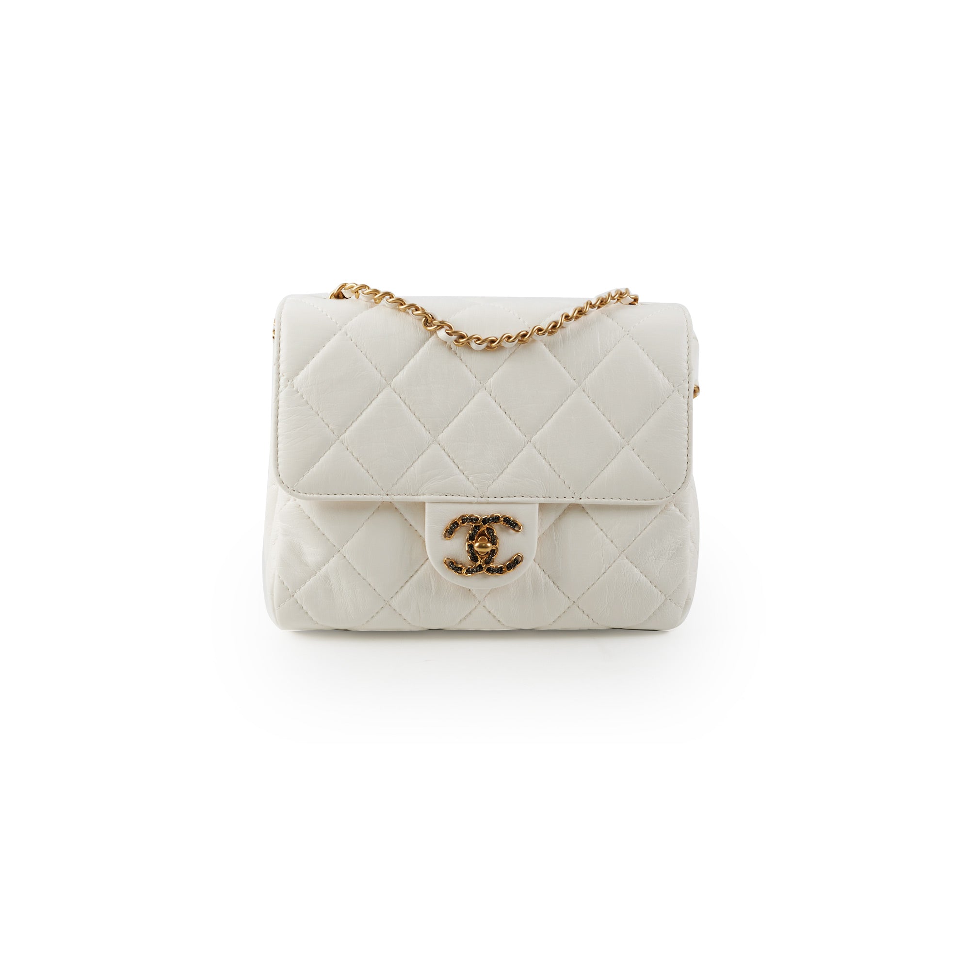 Chanel Classic Flap Bag Lambskin Leather White - Luxury Designer Handbag for Women, Perfect for Parties & Special Occasions