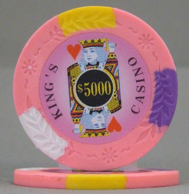 25 Kings Casino 14g Clay Poker Chips Set - Premium Quality Poker Chips for Texas Hold'em, Blackjack & Casino Night Games - Perfect for Home Poker Tournaments & Game Nights