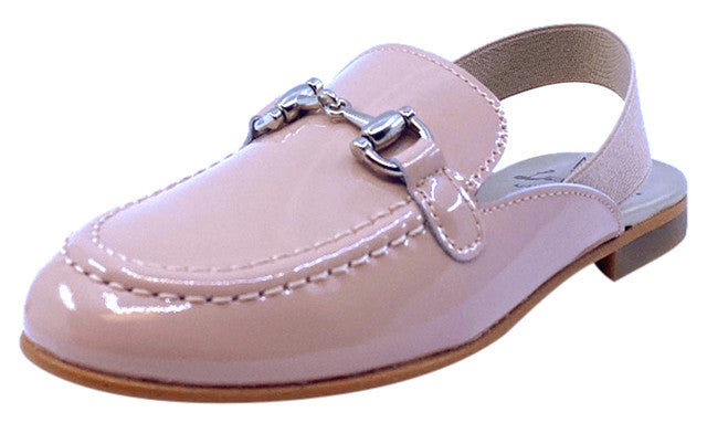 Luccini Jennifer Cuerolite Natural Leather Girls Loafers with Elastic Strap - Comfortable Slip-On School Shoes for Teens & Kids | Perfect for Casual Wear, School Uniforms & Everyday Outfits