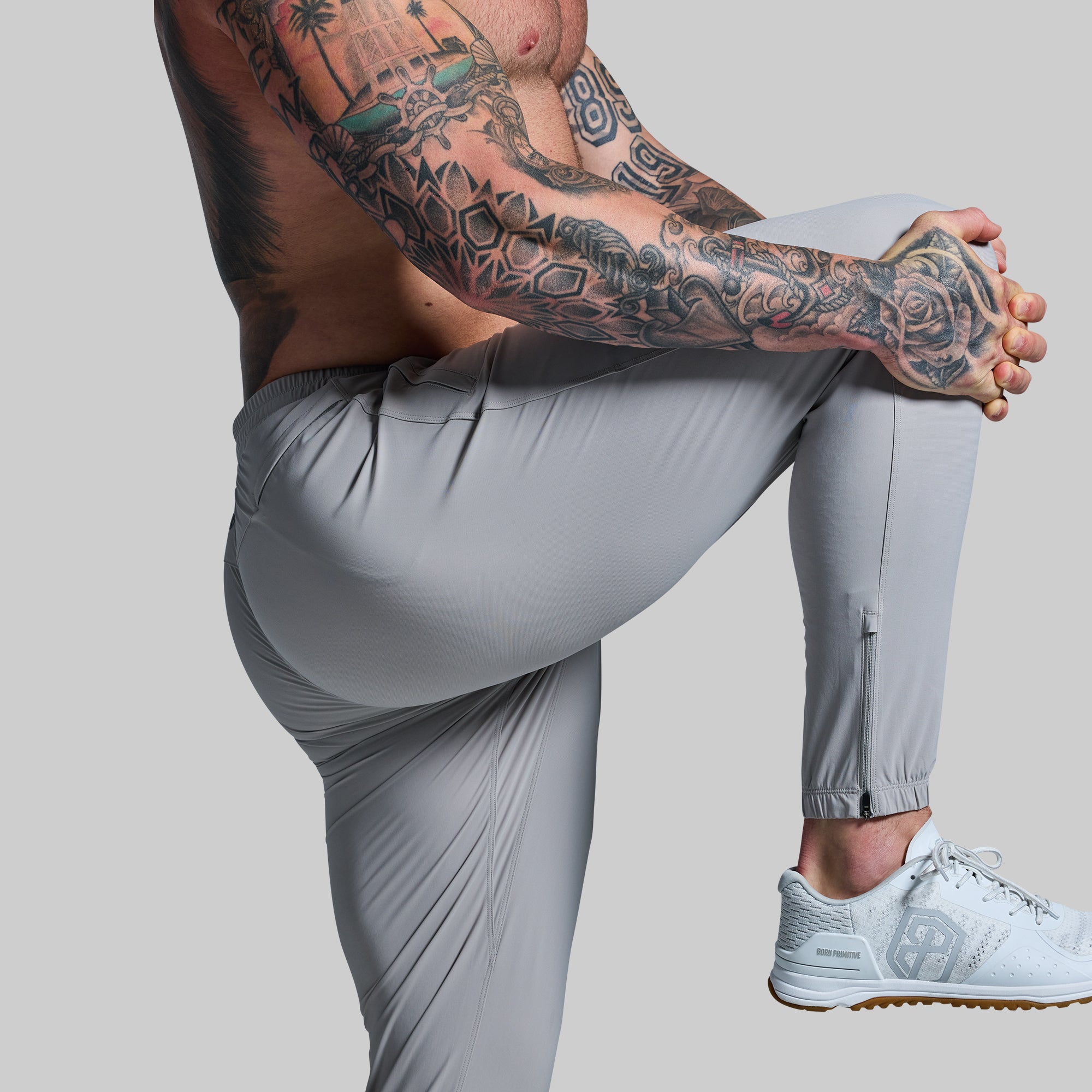 Men's Performance Jogger Pants - Lightweight Athletic Running Pants with Stretch, Breathable Fabric (Paloma Grey) - Perfect for Gym, Workouts & Casual Wear