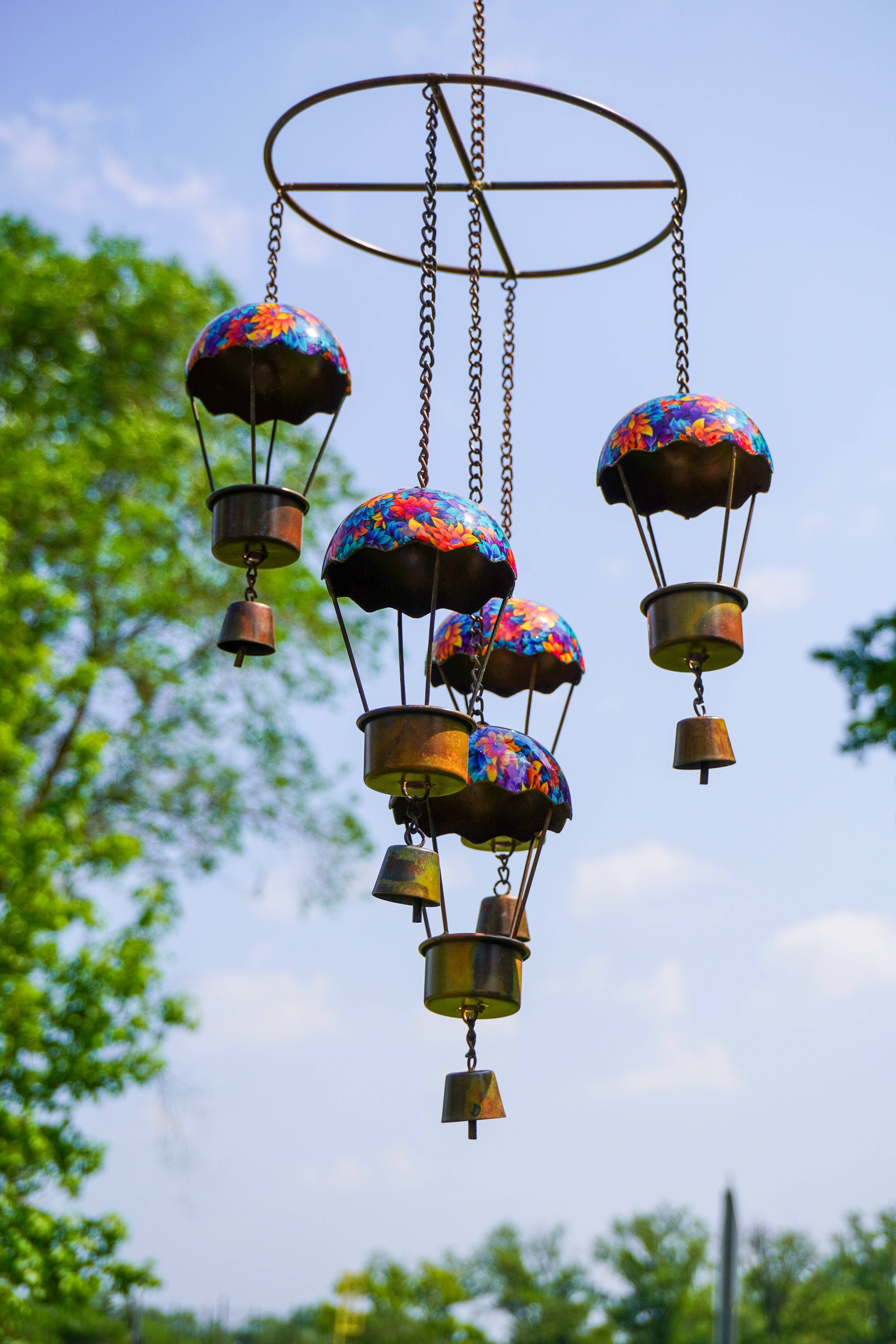 Floral Hot Air Balloon Nursery Mobile - Handmade Baby Crib Decor for Girls & Boys - Perfect for Baby Showers, Birthdays & Nursery Room Decorations