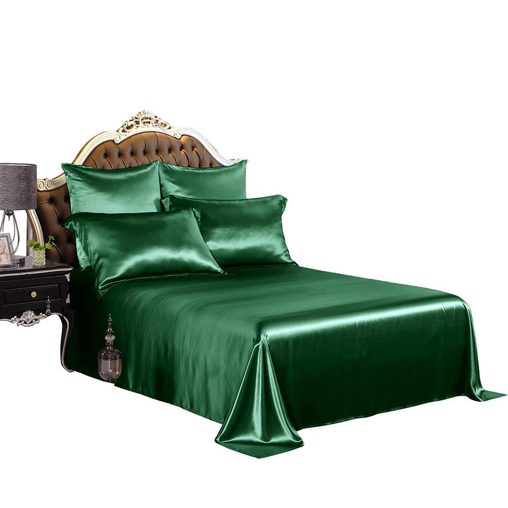 Luxury Satin Silk 4-Piece Sheet Set - Deep Pocket Fits 12