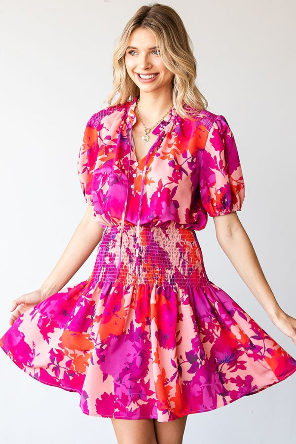Floral Short Resort Dress for Women - Summer Beach Vacation, Pool Party & Tropical Getaway Outfit