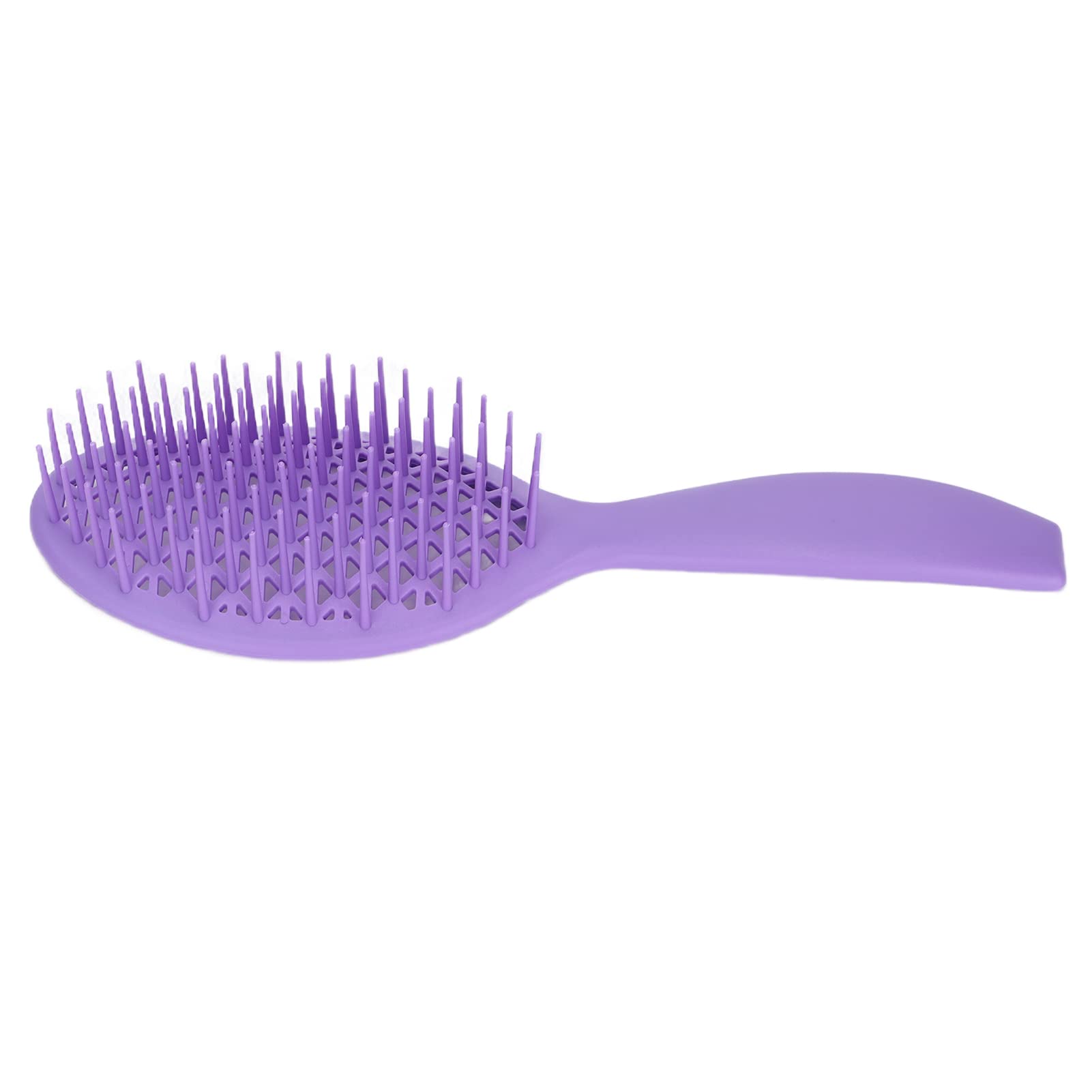 Professional Massage Comb for Wet & Dry Hair - Hollow Design, Soft Curve Teeth, Non-Slip Handle - Perfect for Home & Barbershop Use (Purple Ellipse) | Ideal for Scalp Massage, Styling & Detangling