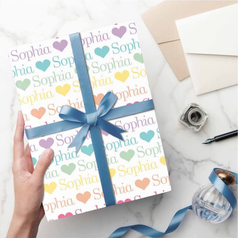 Personalized Birthday Wrapping Paper with Custom Name - 58