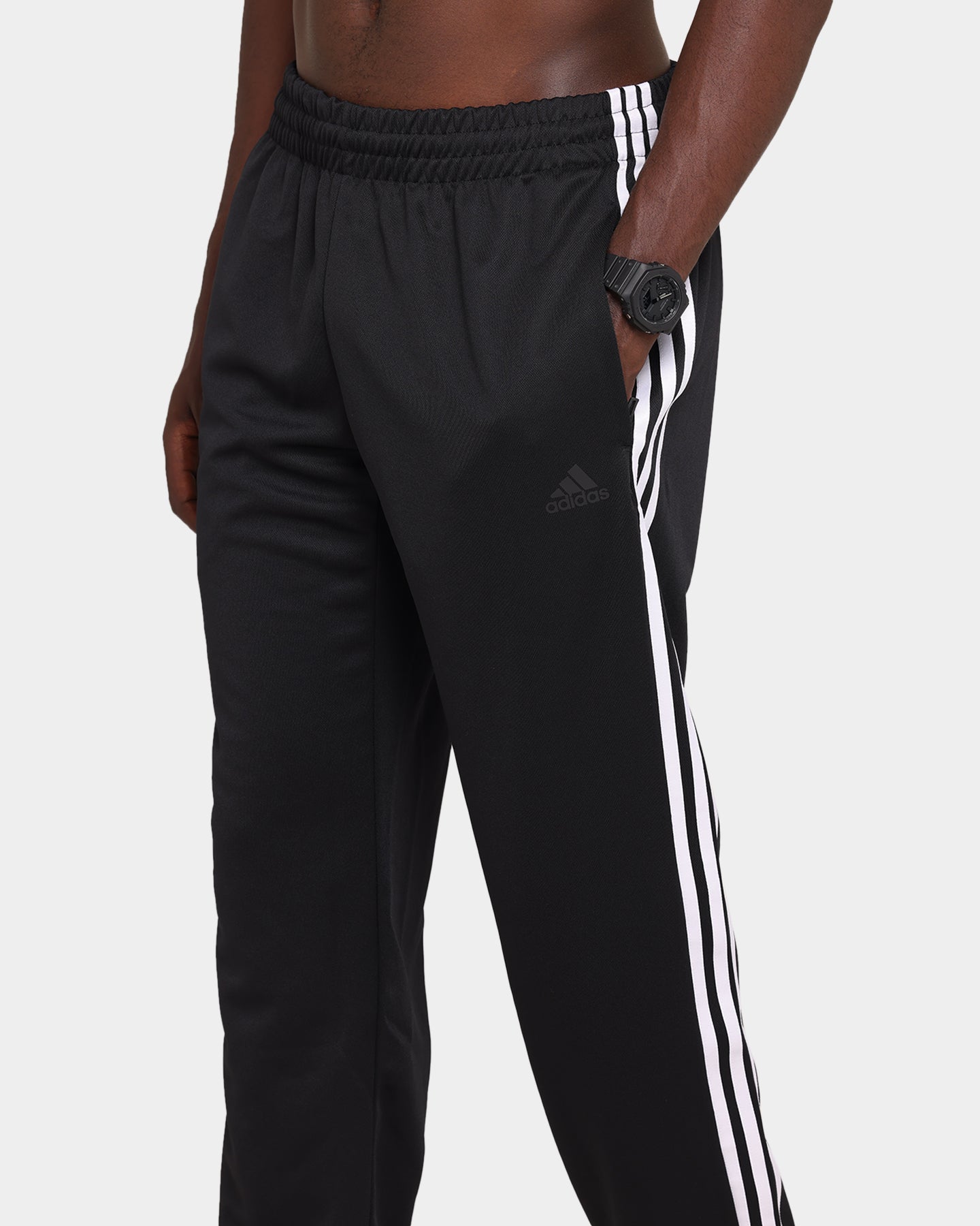 Adidas 3 Stripes Double Knit Jogger Pants for Men - Black Athletic Sweatpants | Gym Workout & Casual Streetwear