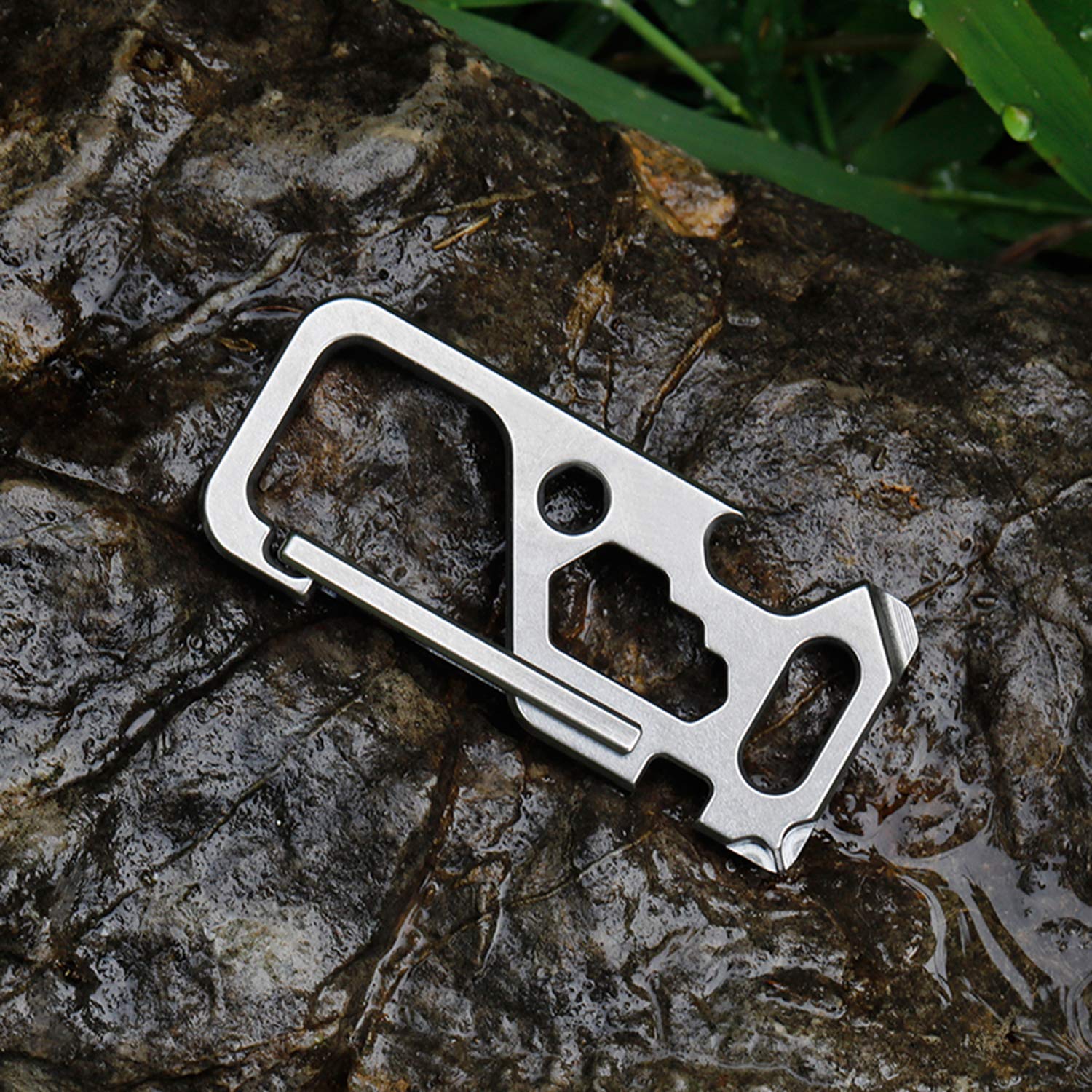 Premium Titanium Keychain with Quick Release - Multi-Tool with Bottle Opener, Wrench & Screwdriver Functions | Anti-Lost Design for Outdoor, Camping, Hiking & Everyday Carry (EDC)