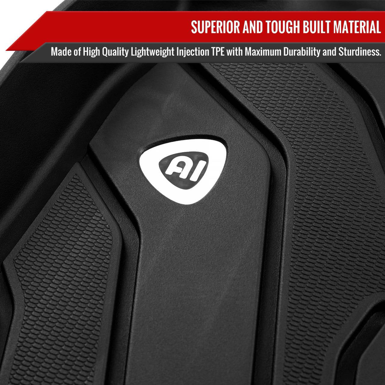 2014-2020 Nissan Rogue All-Weather TPE Floor Mats - 3-Piece Set, Black Car Floor Liners for Ultimate Protection | Perfect for Winter, Rain & Muddy Conditions