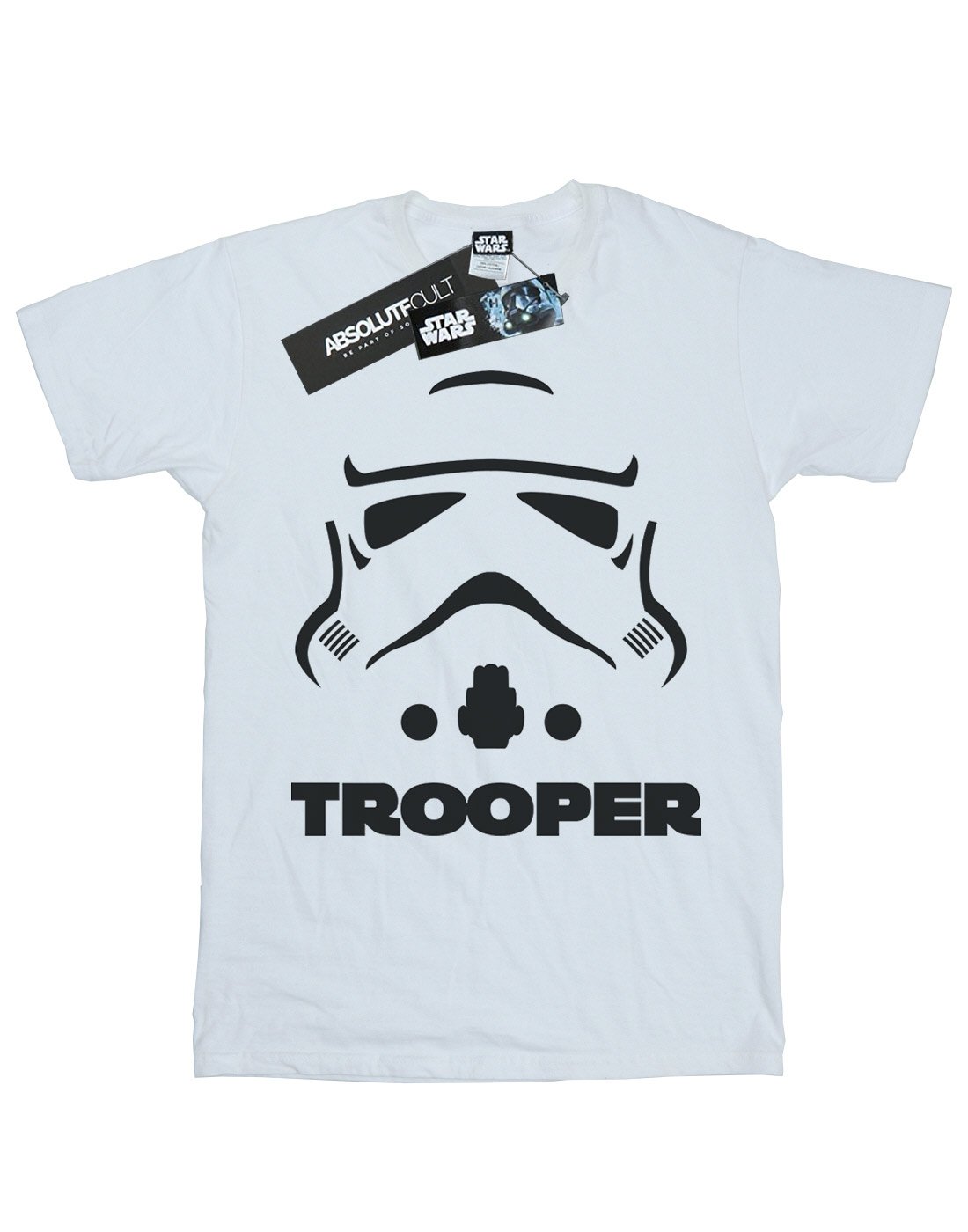 Star Wars Stormtrooper Boys T-Shirt for Kids 7-8 Years - White Cotton Tee - Perfect for Halloween Costumes, Birthday Gifts & Star Wars Fan Outfits