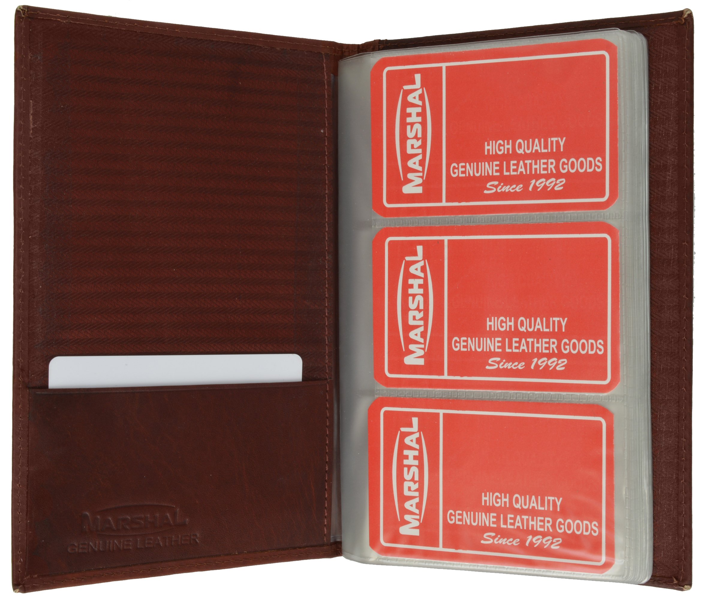 Premium 120-Sheet ID Card Holder - Business Organizer Wallet for Office & Travel (Burgundy)