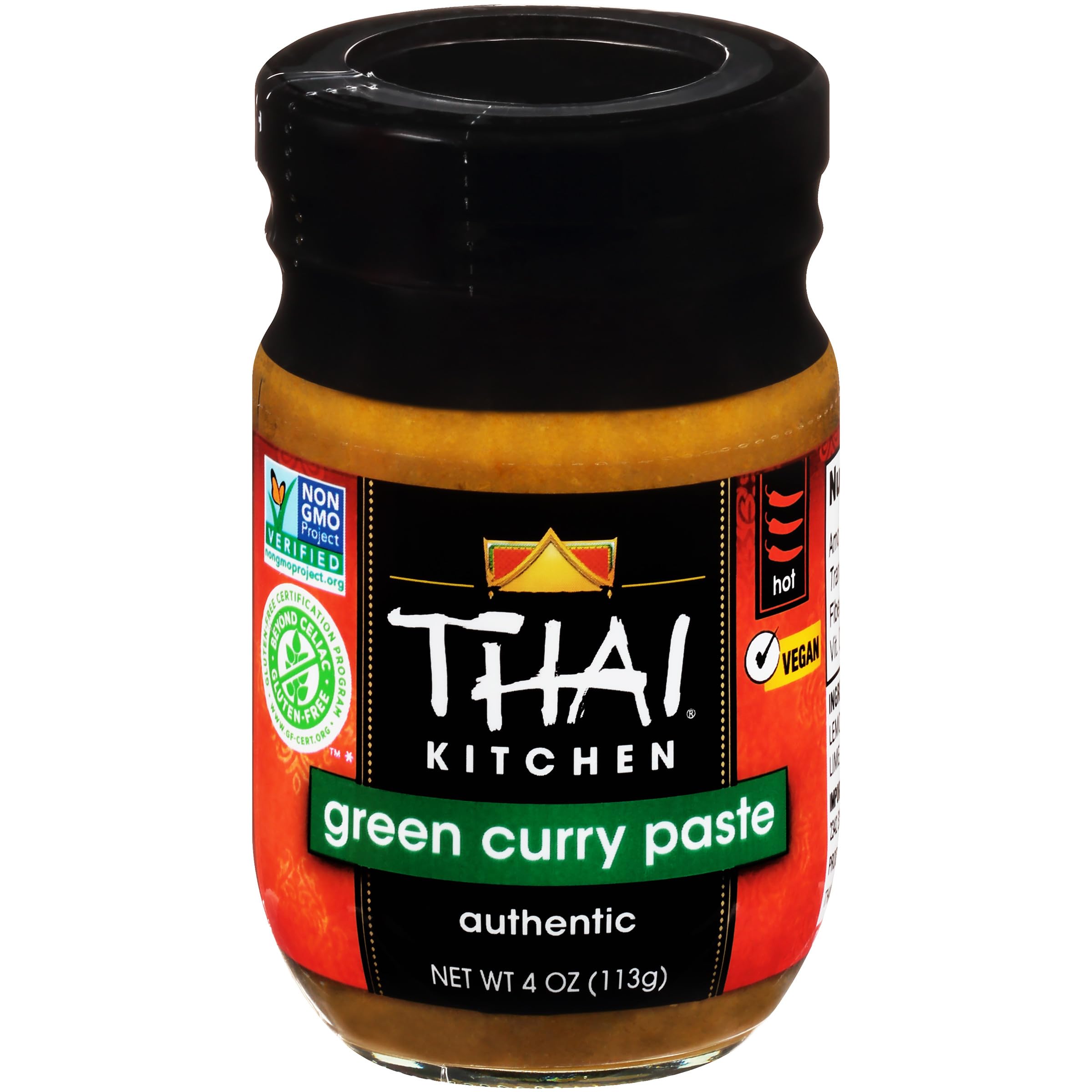 Thai Kitchen Gluten Free Green Curry Paste, 4 oz - Authentic Thai Flavor for Stir-Fries, Soups & Marinades - Vegan & Non-GMO