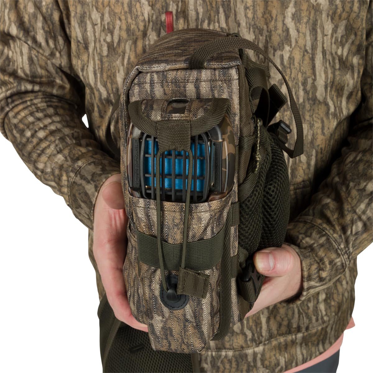 Drake Waterfowl Ol' Tom Turkey Camo Chest Pack Bino Harness - Mossy Oak Bottomland Camouflage for Hunting Gear - Perfect for Turkey Hunting, Bird Watching & Outdoor Adventures