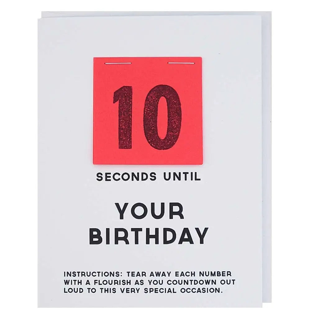 Personalized Countdown to Birthday Greeting Card - Fun Celebration Countdown Calendar for Birthdays, Parties & Special Events