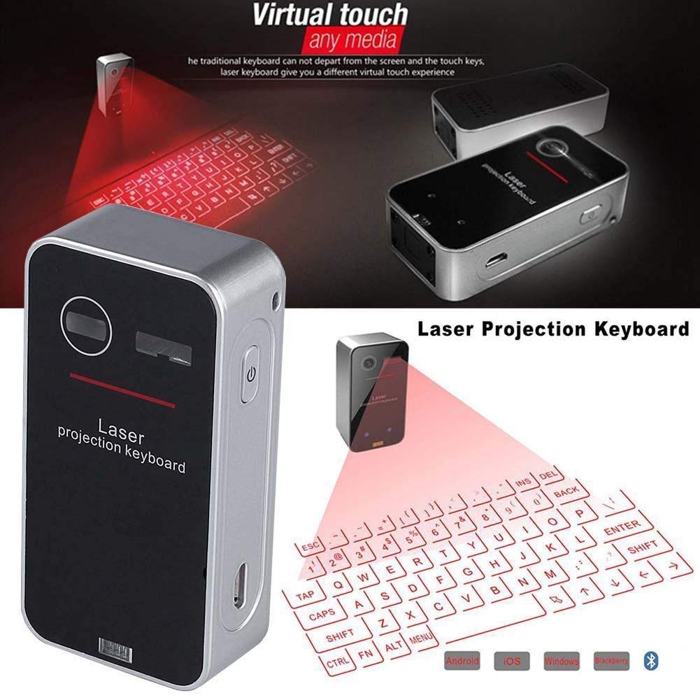 AGS Laser Projection Bluetooth Virtual Keyboard & Mouse - Wireless Touchpad for iPhone, iPad, Smartphone & Tablets | Portable Office & Travel Gadget for Typing Anywhere