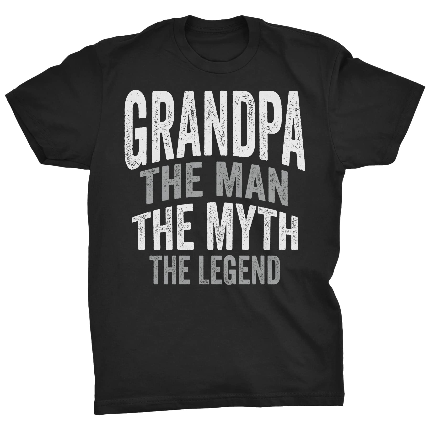 Grandpa The Man The Myth The Legend Graphic T-Shirt for Men - Funny Vintage Retro Style Cotton Tee - Perfect for Father's Day, Birthday Gifts & Casual Wear