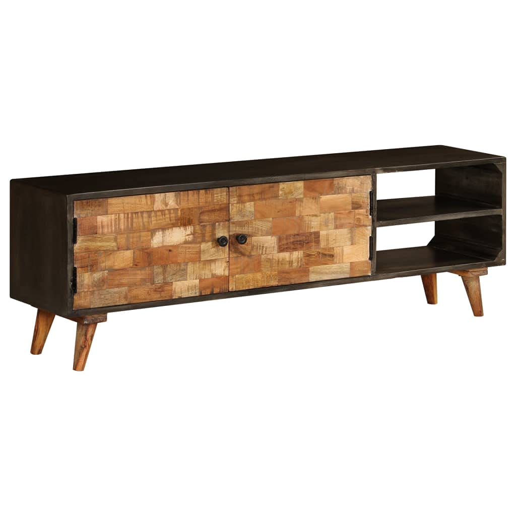 55 Inch Solid Mango Wood TV Stand with Storage - 55.1