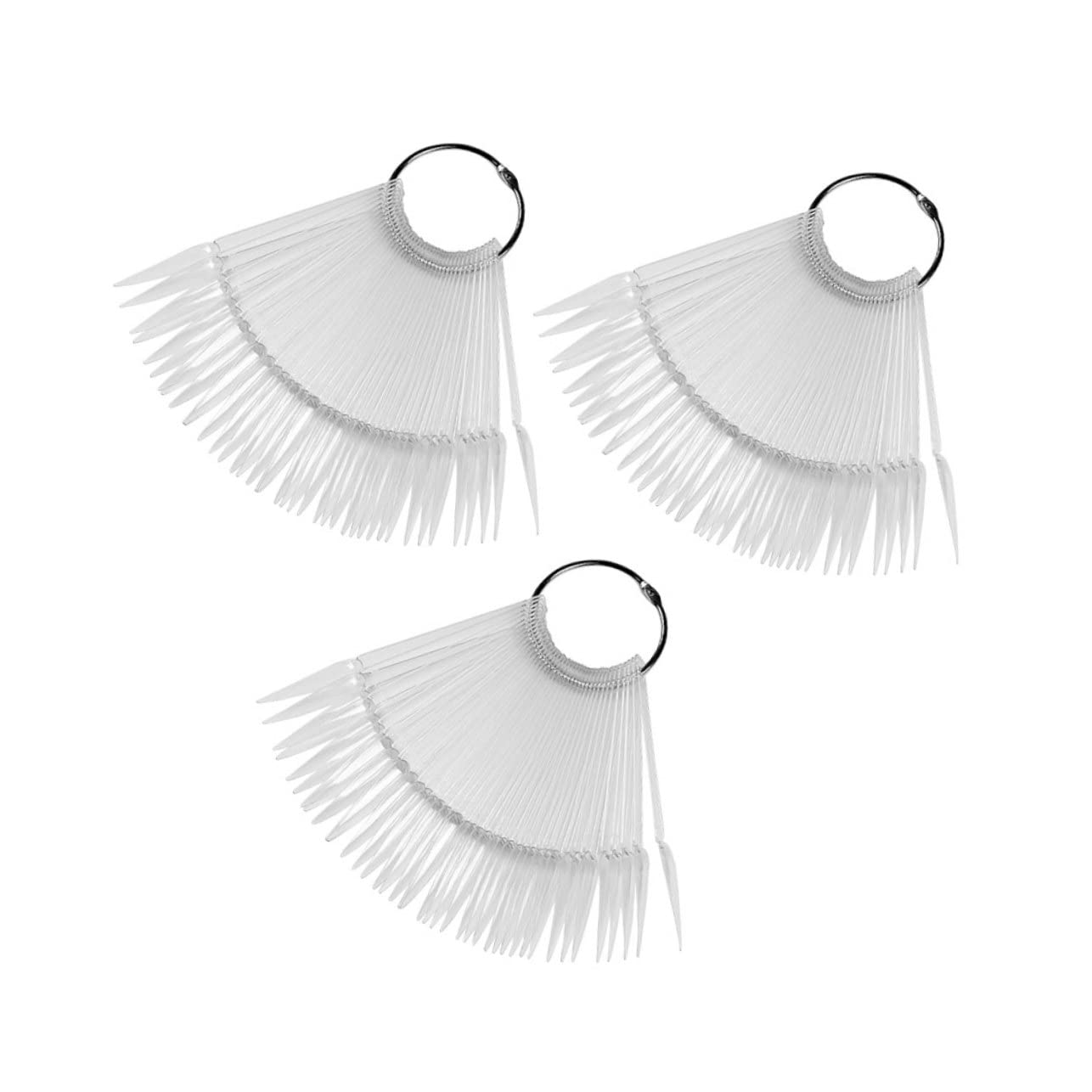 Minkissy 3 Sets Nail Display Stand - Acrylic Nail Art Practice Tips Holder, False Nail Polish Board & Pointy Polishing Plate for Salon, Nail Artists & DIY Manicure at Home