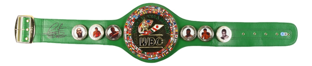 Deontay Wilder Autographed Full Size Replica Boxing Championship Belt - Collectible Memorabilia for Boxing Fans & Sports Enthusiasts - Perfect for Display, Man Cave Decor, or Gift for Fight Fans