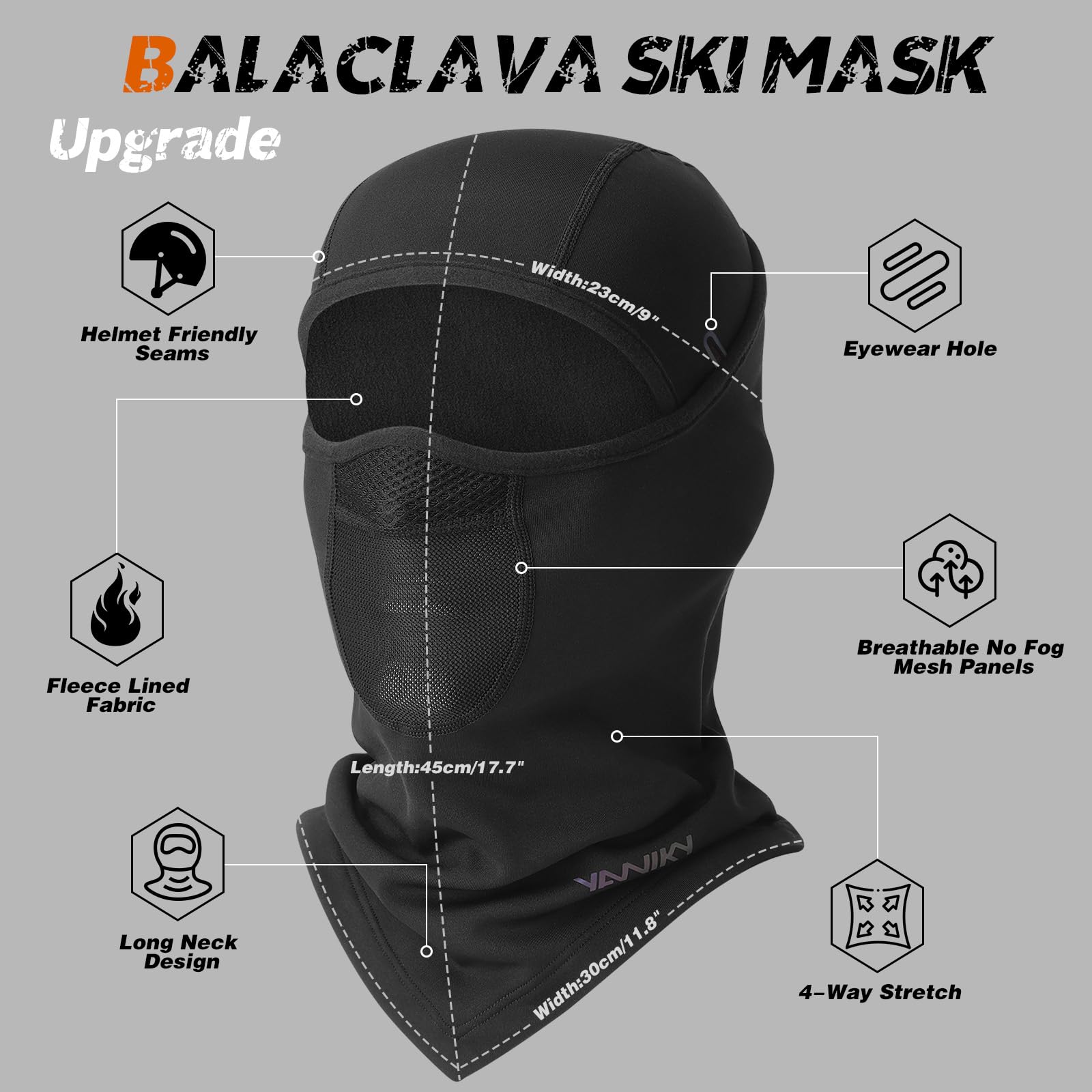Breathable Winter Balaclava Ski Mask for Men & Women - Windproof Thermal Fleece Face Cover for Cold Weather - Perfect for Skiing, Snowboarding, Motorcycling & Outdoor Winter Activities
