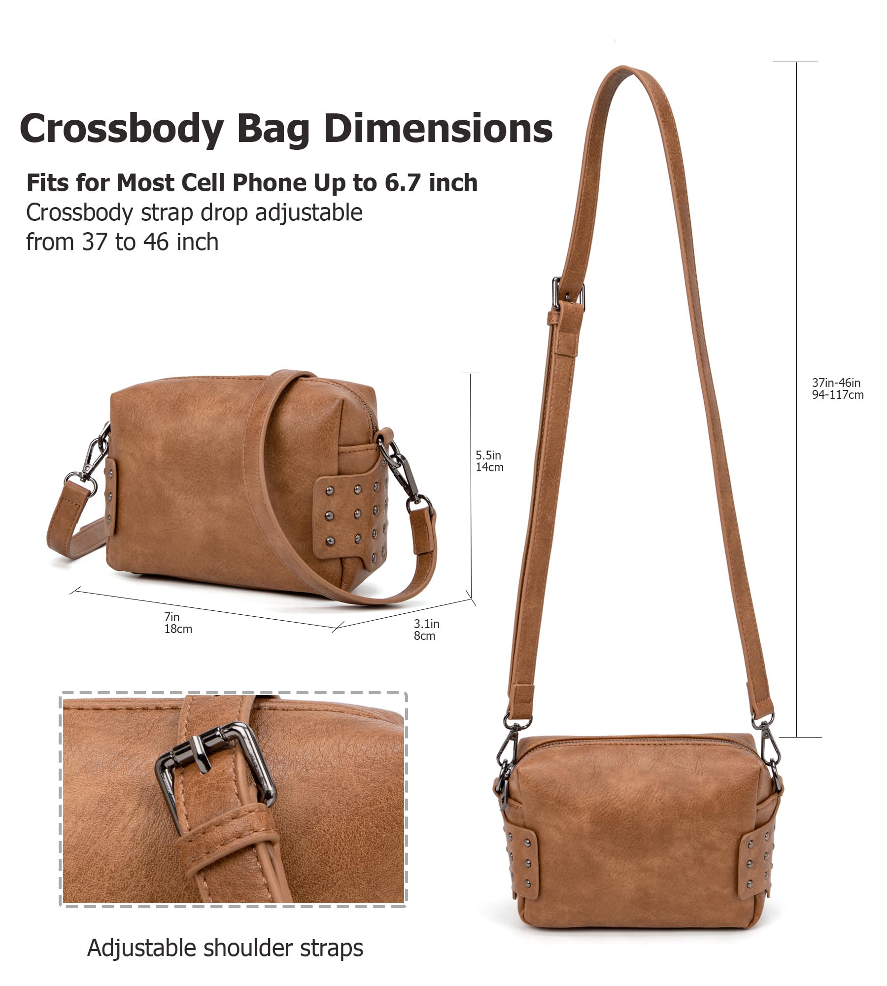 Vintage Vegan Leather Crossbody Bag for Women - Stylish Camera Purse for Travel & Daily Use