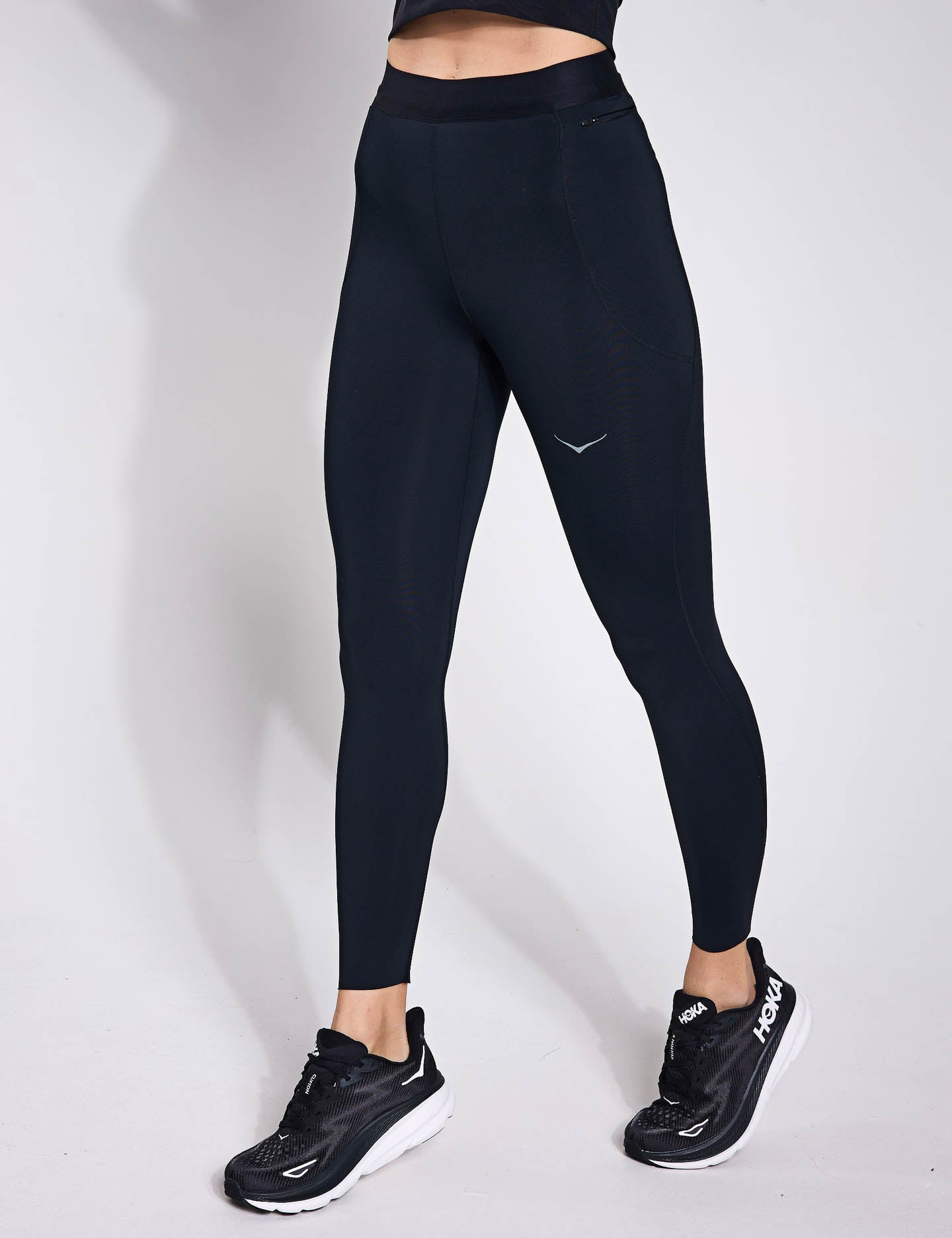 Novafly Women's High Waist Running Tights 25'' - Black - Moisture Wicking & Stretchy Workout Leggings for Yoga, Gym, and Outdoor Activities