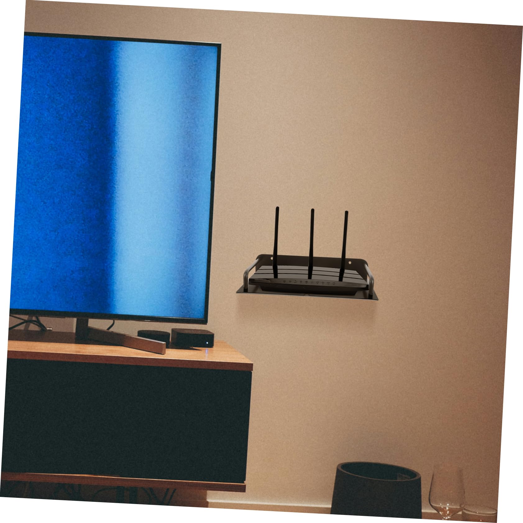 Sewroro 2-Pack Universal Projector & Router Wall Mount Bracket - Heavy Duty Shelf for Secure Storage - Perfect for Home Theater, Office, and Gaming Setup