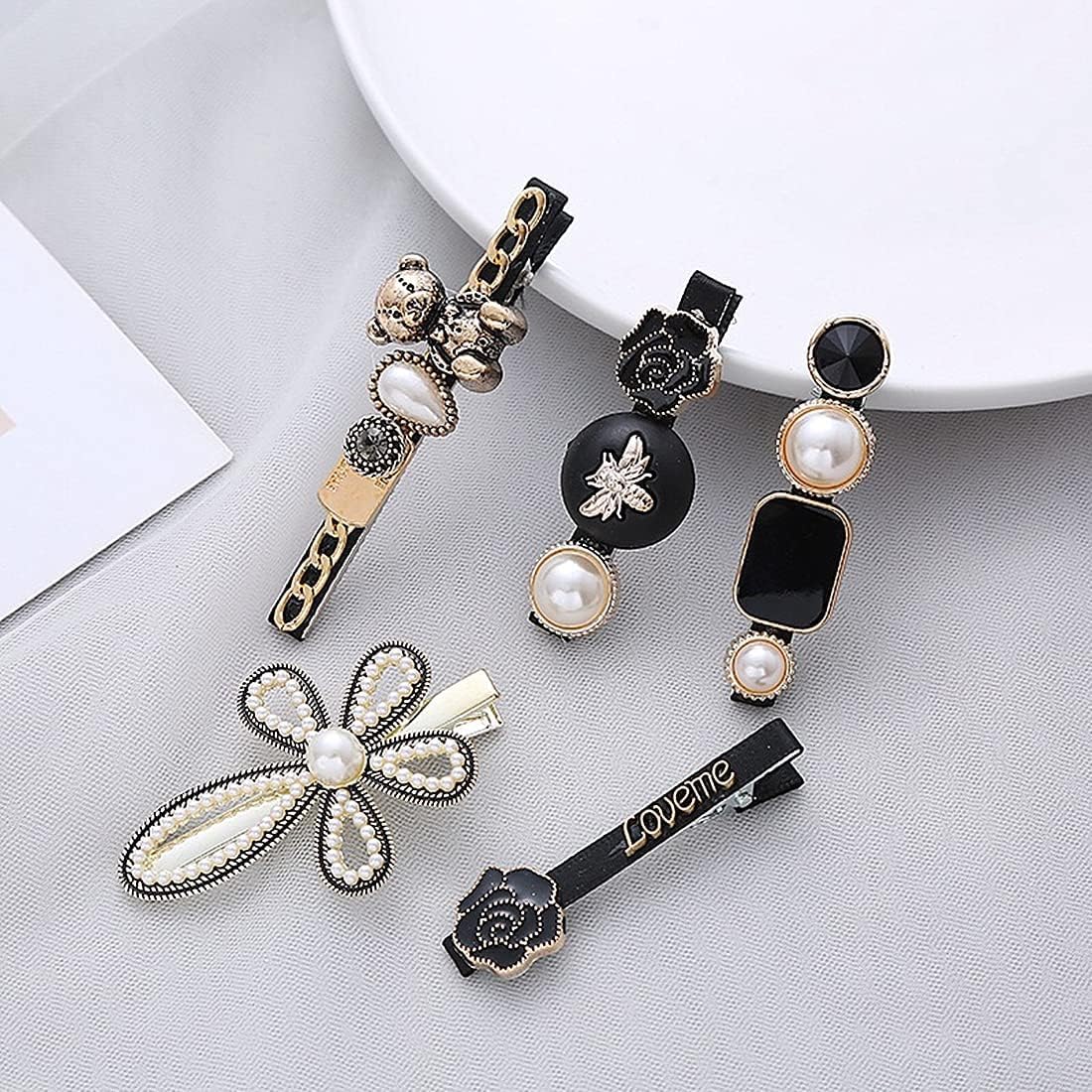Glamifirsto 11-Piece Hair Clips Set - Metal Hair Barrettes with Pearls, Korean-Style Hairpins for Women & Girls - Perfect for Thick & Long Hair - Elegant Hair Accessories Gift Set for Birthday, Wedding & Daily Styling