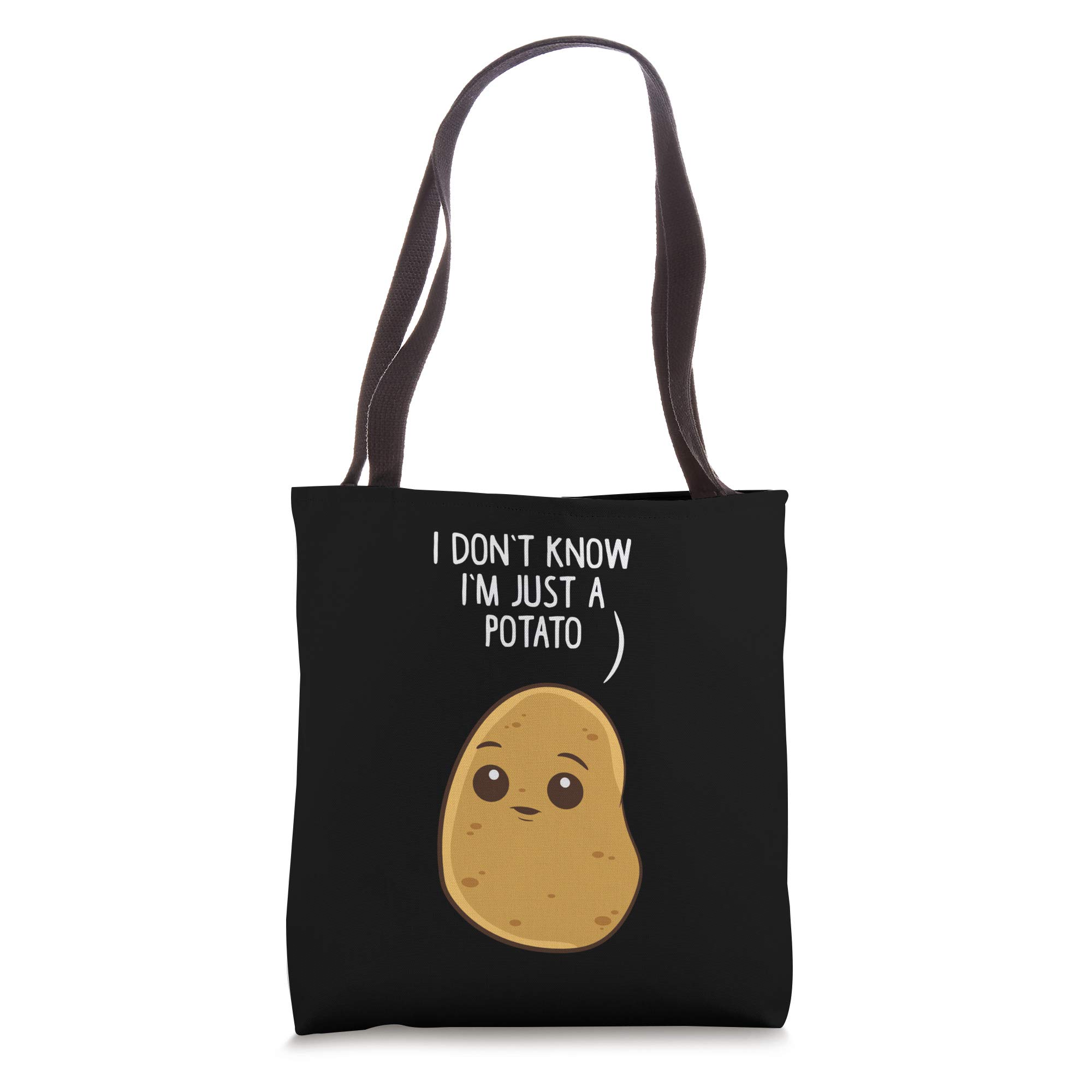 Funny Potato Tote Bag - 'I Don't Know I'm Just a Potato' Cute Grocery Shopping Bag for Farmers Market, Beach & Daily Use