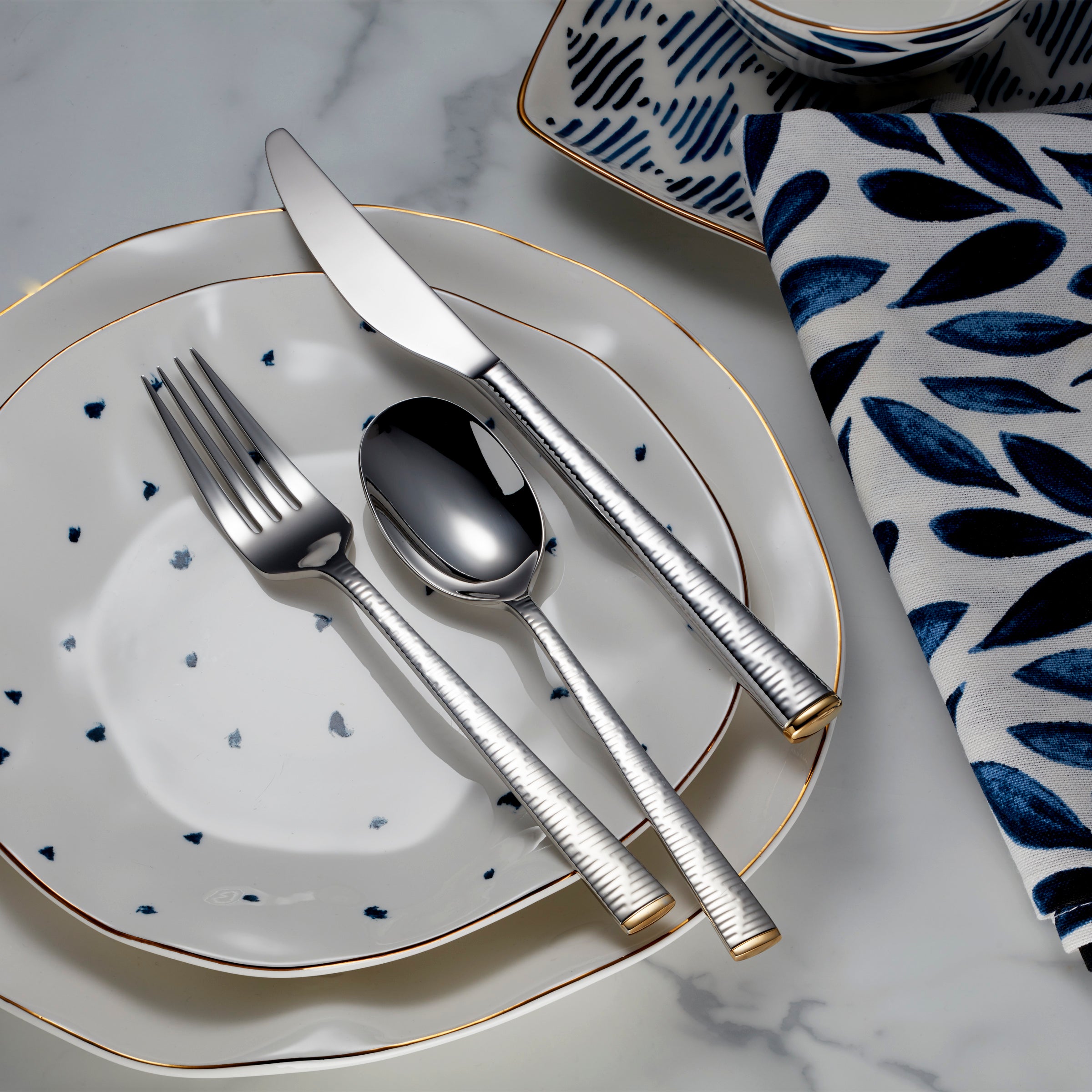 Premium Blue Bay 20-Piece Stainless Steel Flatware Set - Elegant Dining Utensils for Everyday Use, Dinner Parties & Wedding Gifts
