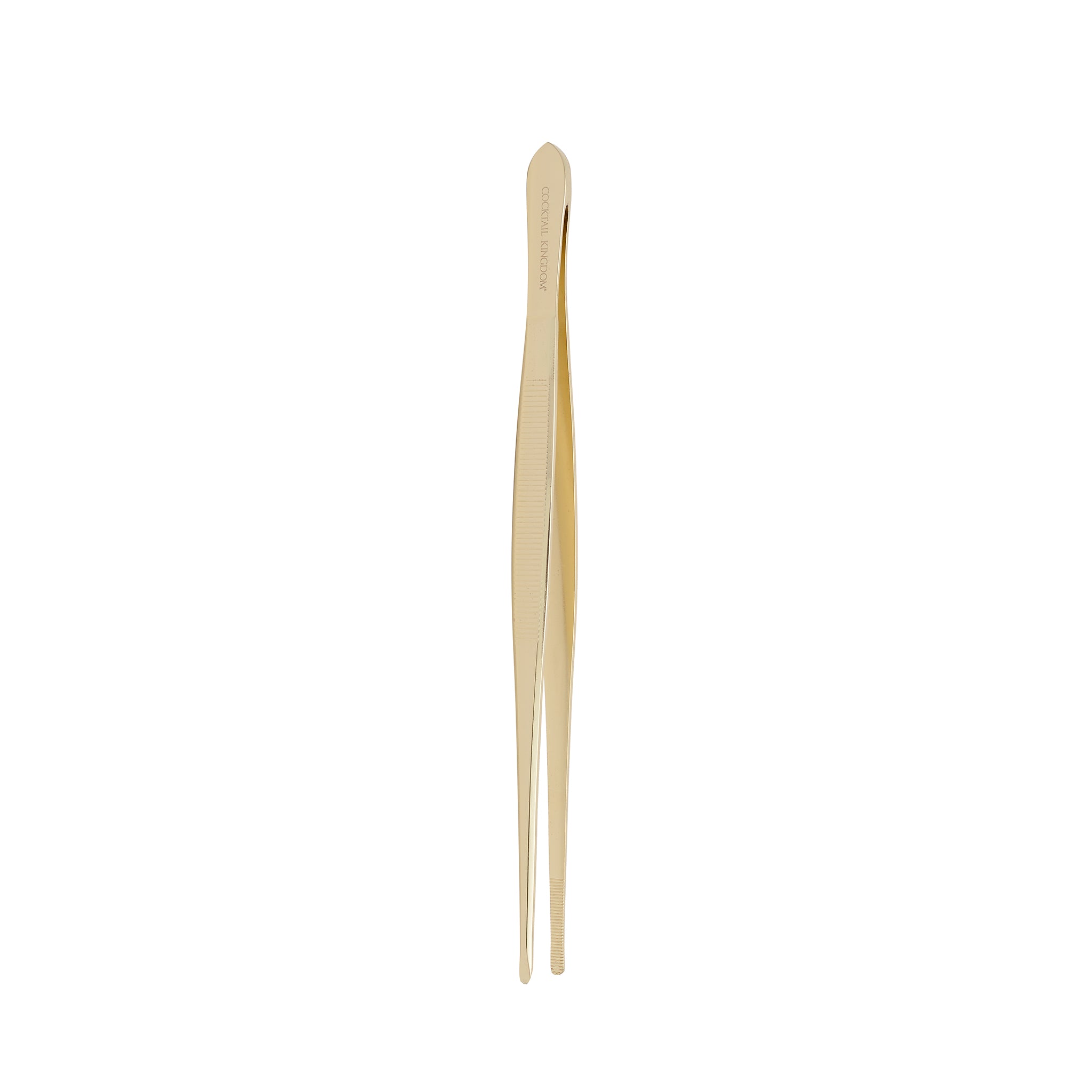 Gold Plated Garnish Tongs 25cm (10in) - Premium Cocktail & Dessert Serving Tongs for Bartending, Cake Decorating, and Party Plating