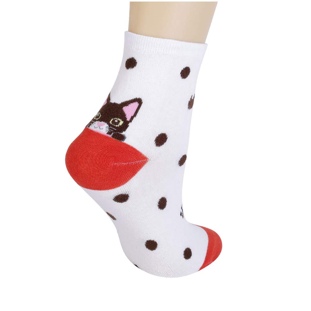 Cute Animal Socks for Women - Dog & Cat Lovers Gift - Funny Crew Socks for Casual Wear
