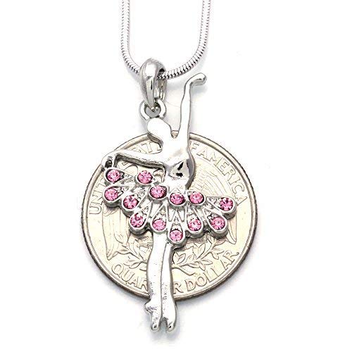 Elegant Ballerina Dancer Ballet Pendant Necklace - Sterling Silver Charm Jewelry Gift for Dancers | Perfect for Ballet Recitals, Dance Performances & Special Occasions
