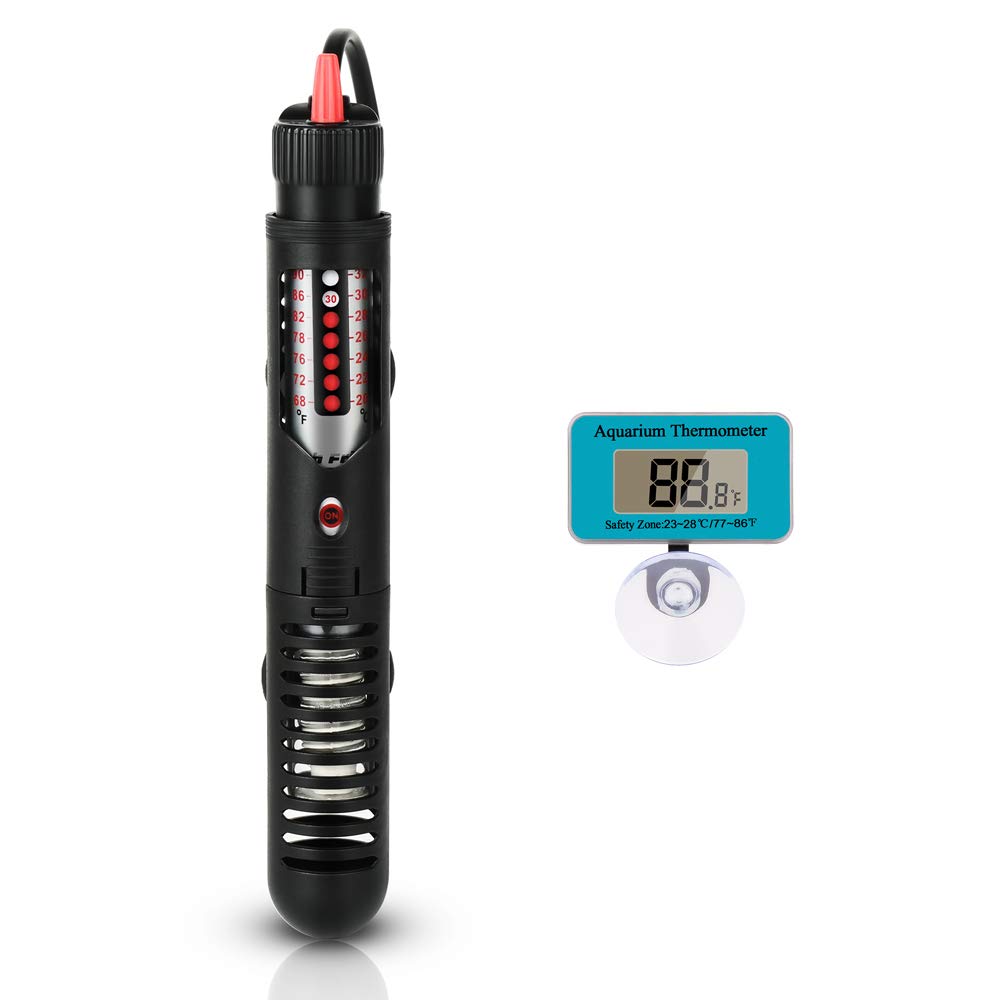 25W Submersible Aquarium Heater for Fish Tanks - Reliable Temperature Control with 1 Year Warranty - Perfect for Small Freshwater & Saltwater Aquariums, Betta Fish Tanks & Turtle Habitats