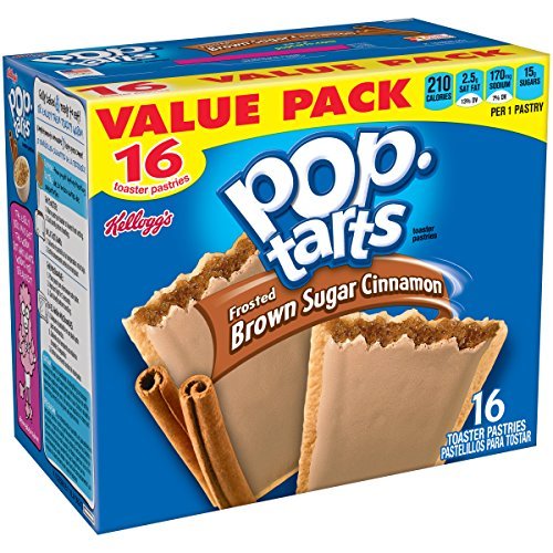 Frosted Brown Sugar Cinnamon Pop-Tarts - 16 Count (Pack of 8) | Breakfast Pastries, Quick Snacks for Kids & Adults | Perfect for School Lunches, Office Snacks & Road Trips