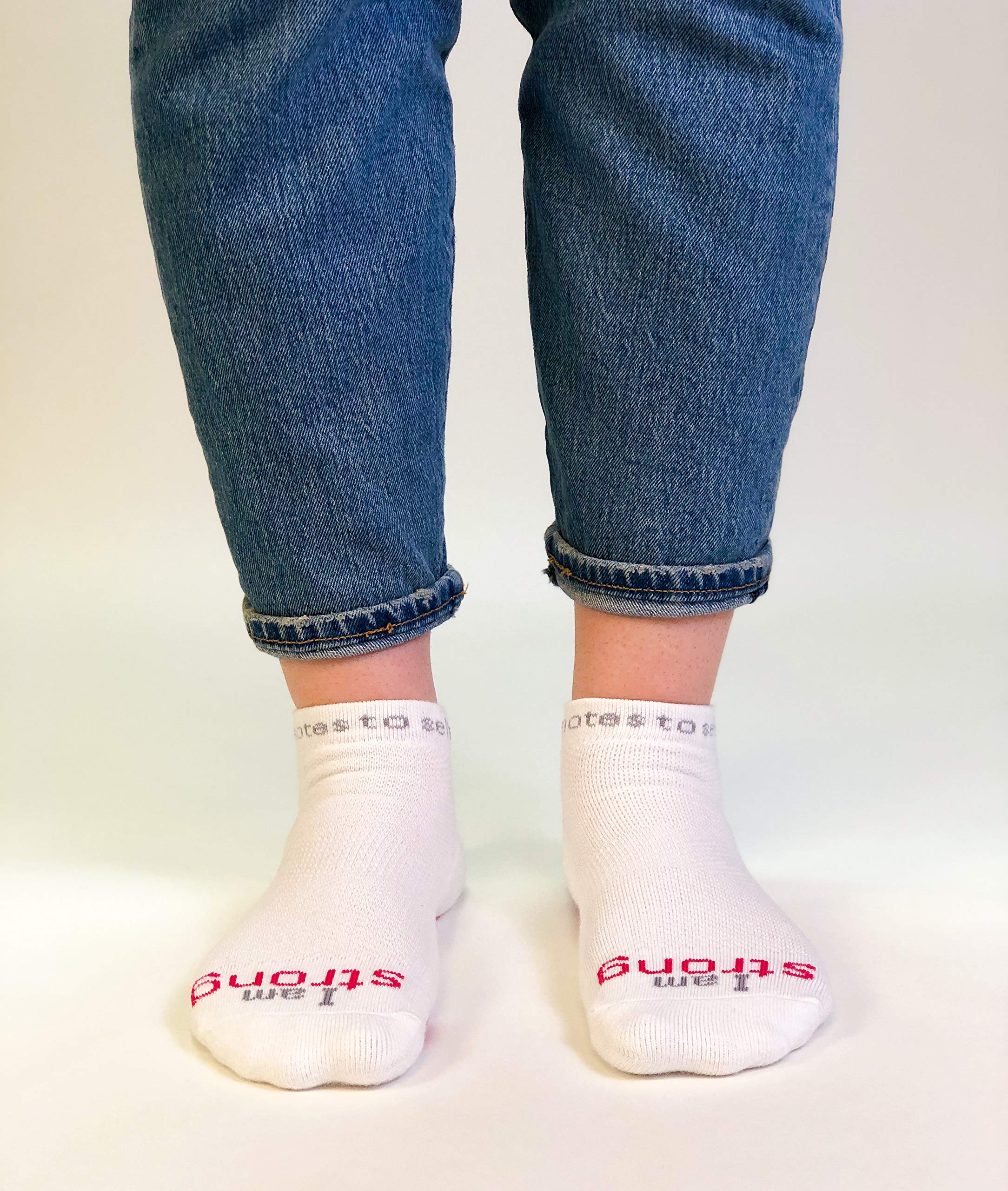 Inspirational 'I Am Strong' Socks for Women & Men - Motivational Gift