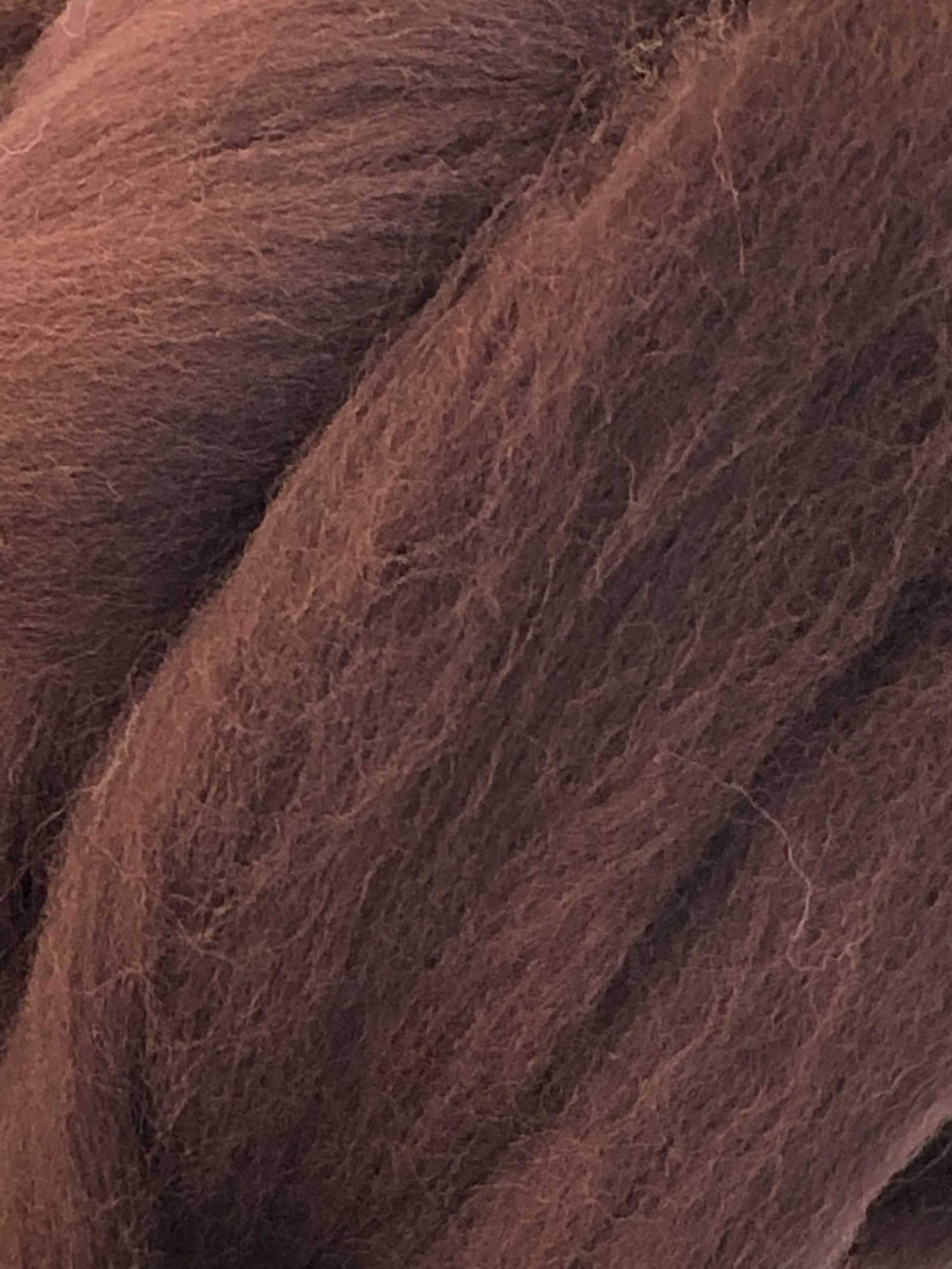 Premium 4lb Dark Chocolate Brown Merino Wool Roving Fiber for Spinning & Felting | Handmade in USA | Perfect for DIY Yarn Making, Knitting, and Craft Projects